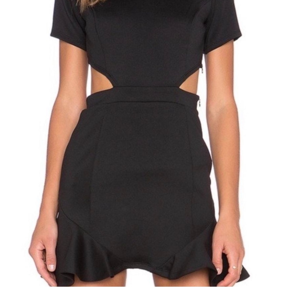 Lovers + Friends Black Mini Dress with Cutouts